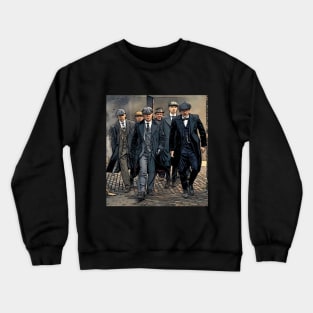 Thomas Shelby walking with the Peaky Blinders, well dressed  as abstract comic art (vers. 1) Crewneck Sweatshirt